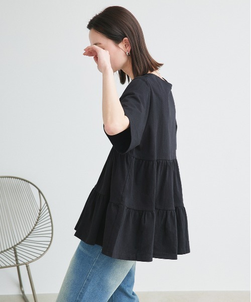 tシャツ ティアード チュニックTシャツ レディース | ad thie | 24