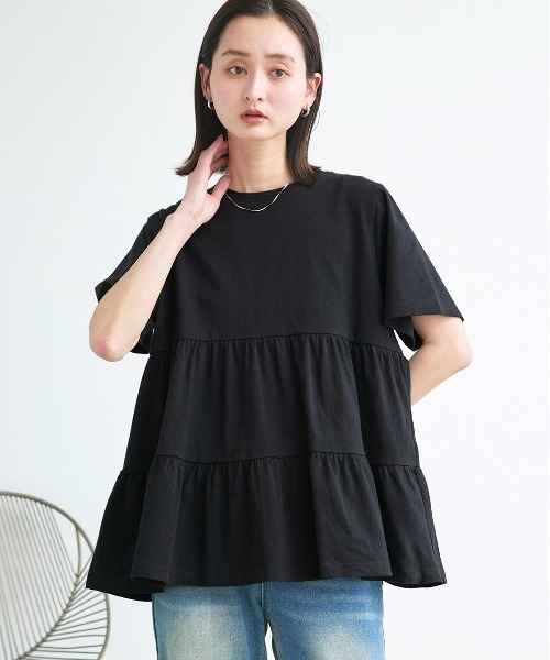 tシャツ ティアード チュニックTシャツ レディース | ad thie | 27