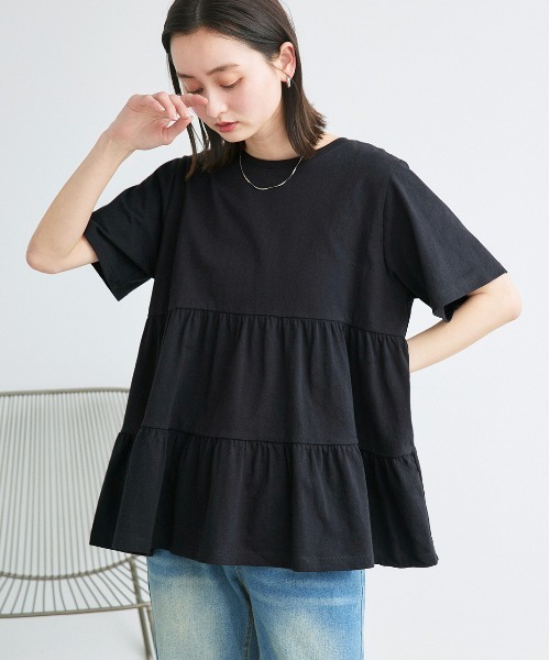 tシャツ ティアード チュニックTシャツ レディース | ad thie | 28