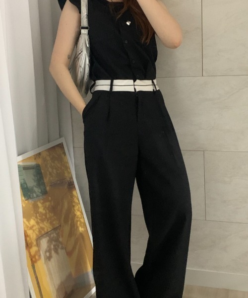 ブラウス、パンツセット 洗える】七分袖ブラウス×パンツ セットアップ / ANY