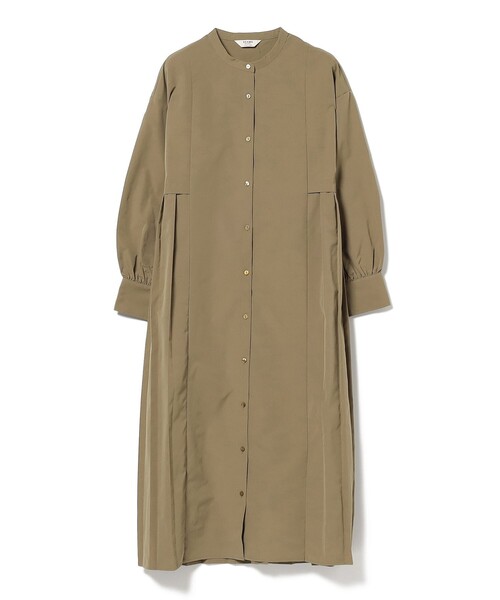 BEAMS HEART ワンピース / 脇プリーツ シャツワンピース レディース  