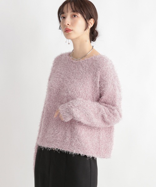 Andemiu（アンデミュウ） ニット セーター フェザーボートネックニット