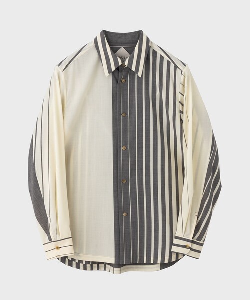 ETHOSENS シャツ 「ETHOSENS/エトセンス」Irregular stripe