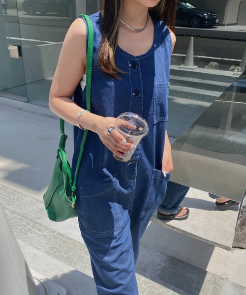 Mika 様デニムブルー オーバーオール ワイドレッグ Mika 様デニムブルー オーバーオール ワイドレッグ Amazon