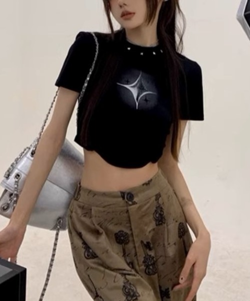 tシャツ A'GEM/9 × .kom 「.KOM/ドットケーオーエム」  デザイナースタイル半袖Tシャツ レディース A'GEM/9 × .kom 『.KOM/ドットケーオーエム』 デザイナー