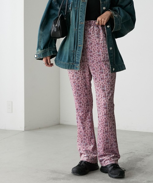 forksy.（フォルクシー） パンツ 「forksy.」ベロアイージーセミフレア