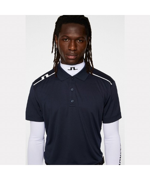 J.LINDEBERG ポロシャツ 「J.LINDEBERG/GOLF」JL×ストライプ