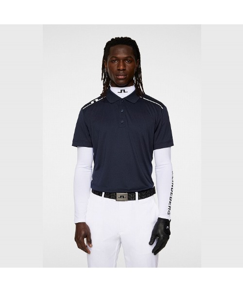 J.LINDEBERG ポロシャツ 「J.LINDEBERG/GOLF」JL×ストライプ