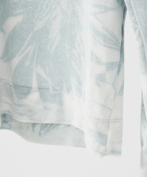 5351 Pour Les Hommes ベロアカットソー 5351 POUR LES HOMMES tシャツ 総柄 ベロア Vネック 長袖 ニット
