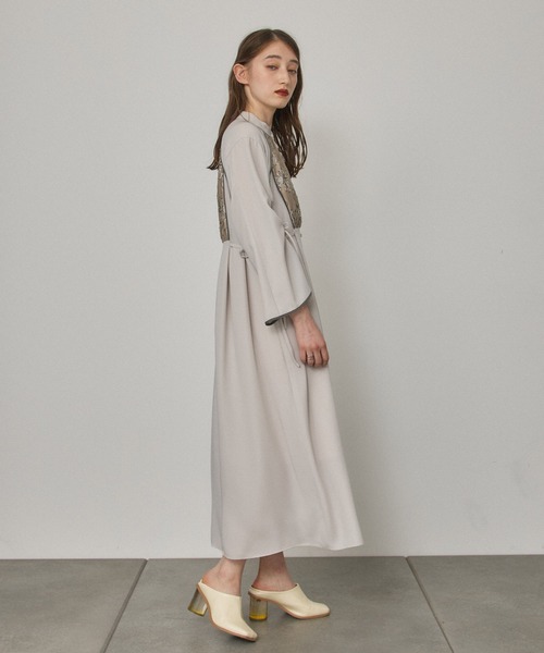 タグ付き 未使用 パブリックトウキョウ 水彩調 ワンピース グレー