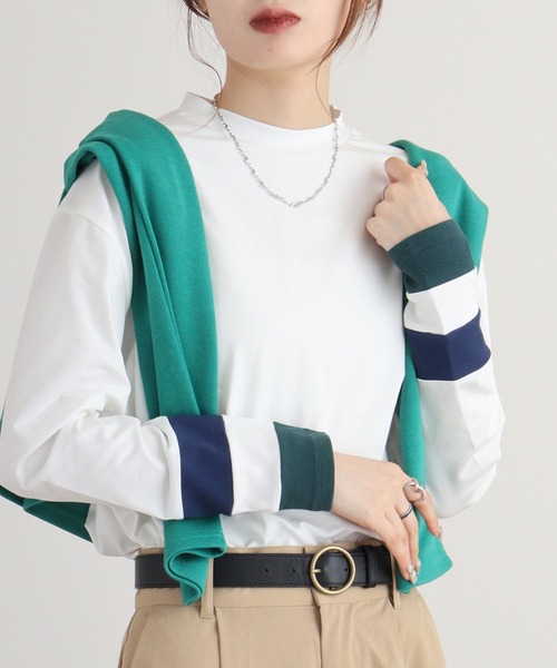 tシャツ A.N.L 配色切り替え半袖カットソー レディース tシャツ A.N.L 配色カットソー レディース : ZOZOTOWN Yahoo!店