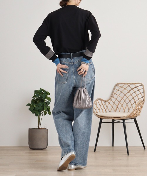 tシャツ A.N.L 配色切り替え半袖カットソー レディース セール】A.N.L 配色PO（Tシャツ/カットソー）｜a.n.l