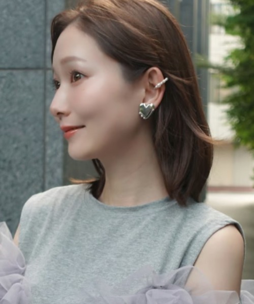 ピアス 「felice luxe」ハートピアス レディース