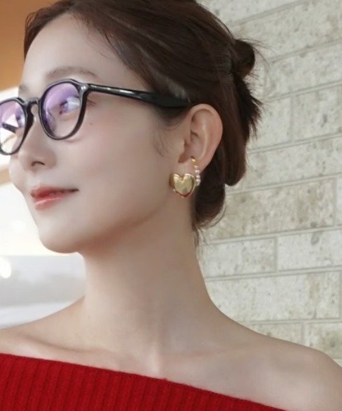 ピアス 「felice luxe」ハートピアス レディース_8