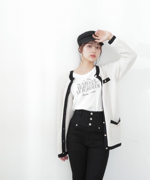 「PROPORTION BODY DRESSING」 ニットカーディガン SMALL ホワイト系その他 レディース