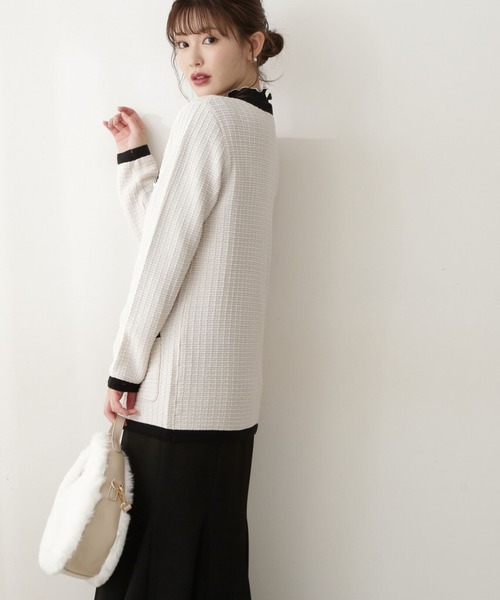 「PROPORTION BODY DRESSING」 ニットカーディガン SMALL ホワイト系その他 レディース