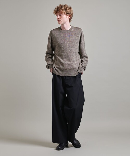 LOEFF セーター ニット 「LOEFF」ダメージ プルオーバー MEN'S