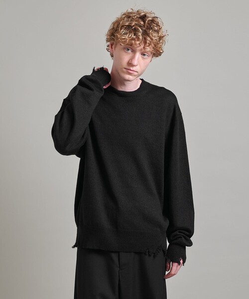 LOEFF セーター ニット 「LOEFF」ダメージ プルオーバー MEN'S