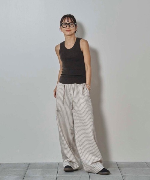 TODAYFUL ワイドパンツ パンツ Stripe Easy Pants レディース