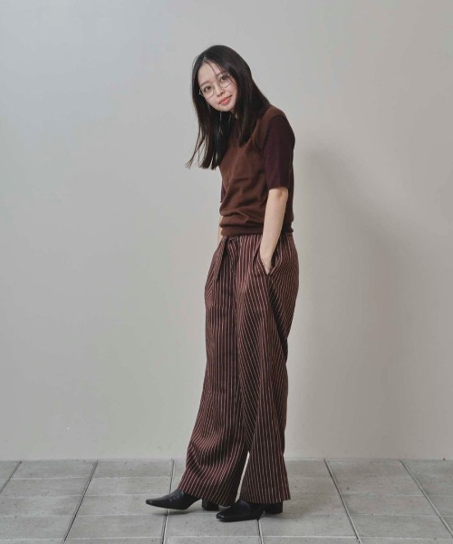 TODAYFUL ワイドパンツ パンツ Stripe Easy Pants レディース