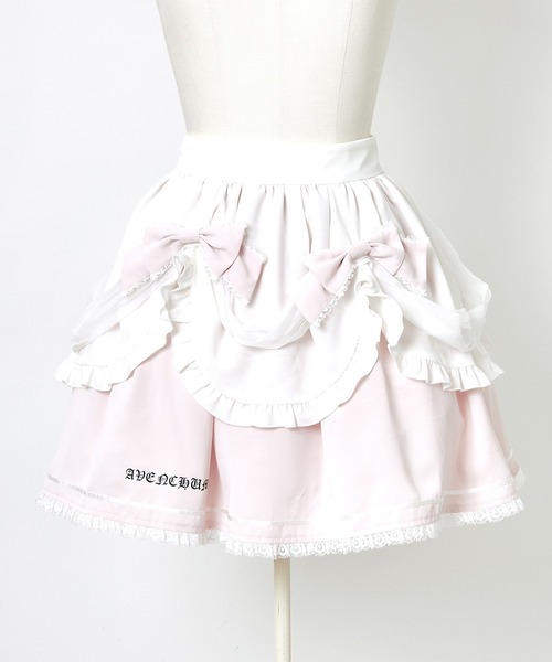AVENCHUMU スカート Like an apron draped skirt : ZOZOTOWN
