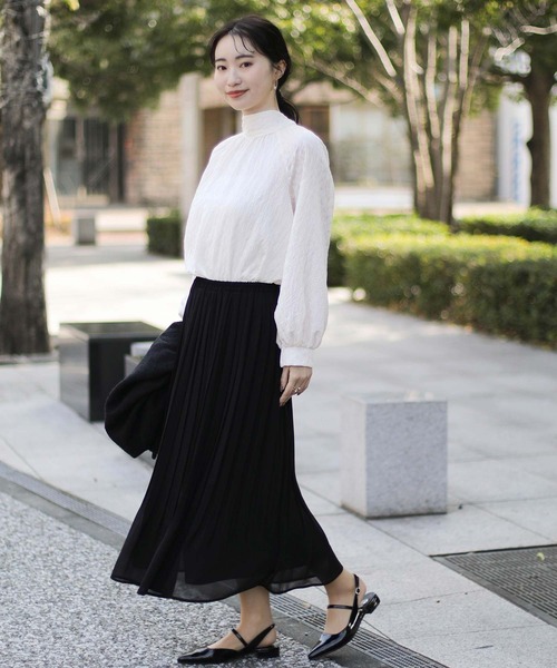 【Gready Brilliant】新品未使用 エコレザープリーツスカート Gready Brilliant スカート ジョーゼットプリーツスカート