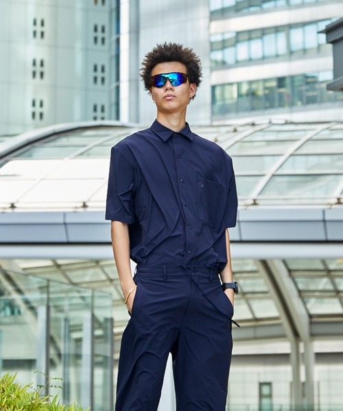 BEAMS BOY 　リネン　半袖シャツ 　ネイビー BEAMS BOY リネン 半袖シャツ ネイビー