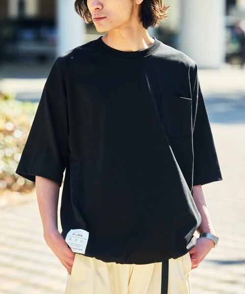 【今期 2018SS】異素材スリーブTシャツ 異素材MIXレイヤードスリーブ・Tシャツ「T1386」