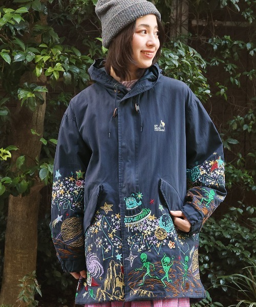 go slow caravan モッズコート コート コットンナイロンパネル