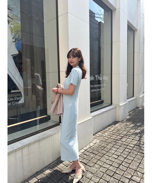 herlipto Scalloped Polo Dress ワンピース Scalloped Polo Dress（ワンピース）｜Her lip to（ハーリップ