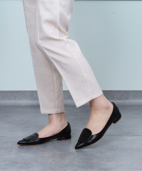 ❤️美品❤️FABIO RUSCONI ポインテッドトゥフラットパンプス 37 FABIO RUSCONI パンプス（トゥデザイン：ポインテッドトゥ