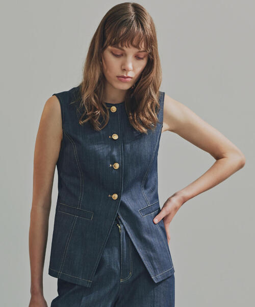 未使用級✨️ HeRIN.CYE シャーリングシャツ 切替ブラウス モード系 未使用級✨️ HeRIN.CYE シャーリングシャツ 切替ブラウス モード系