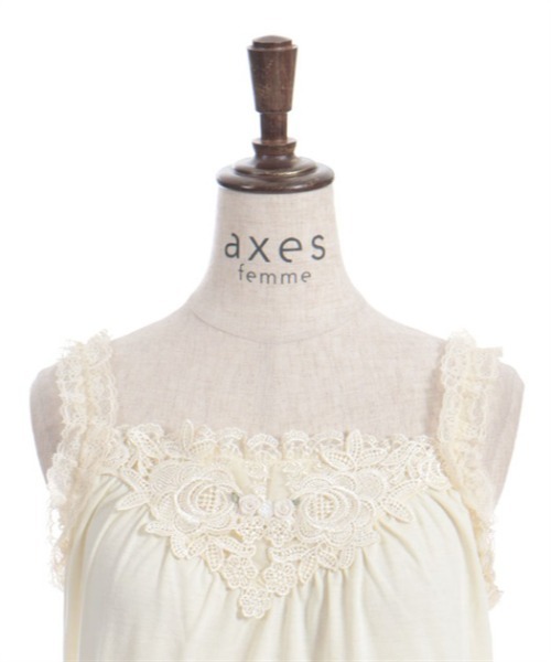 axes femme（アクシーズ ファム） キャミソール ローズレースタンク
