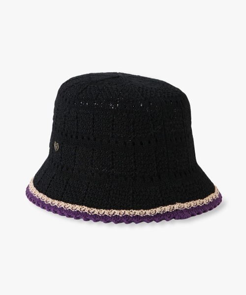 ANNA SUI 帽子 ハット ワッフル風ニットクロッシェ レディース