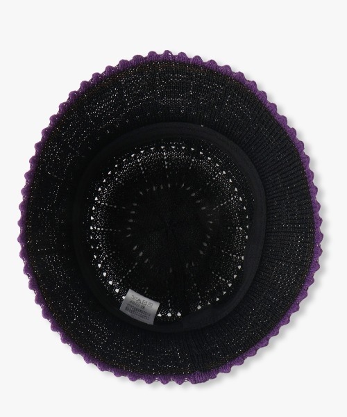 アナスイ　ワッフル風ニットクロッシェハット　ブラック ANNA SUI（アナ スイ）】ワッフル風ニットクロッシェハット