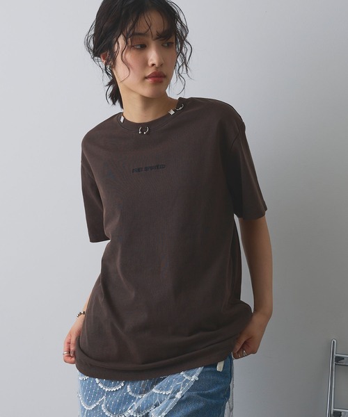 tシャツ ボディピアスTシャツ「ELLEgirl/エルガール」 レディース