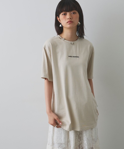 tシャツ ボディピアスTシャツ「ELLEgirl/エルガール」 レディース tシャツ ボディピアスTシャツ「ELLEgirl/エルガール