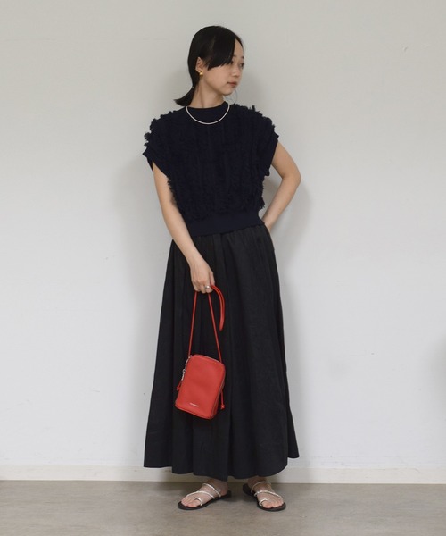 ベスト ジレ 「コットン100％／ショート丈」2WAYフリンジベスト レディース DRESSTERIOR ベスト ジレ 「コットン100％／ショート丈」2WAY