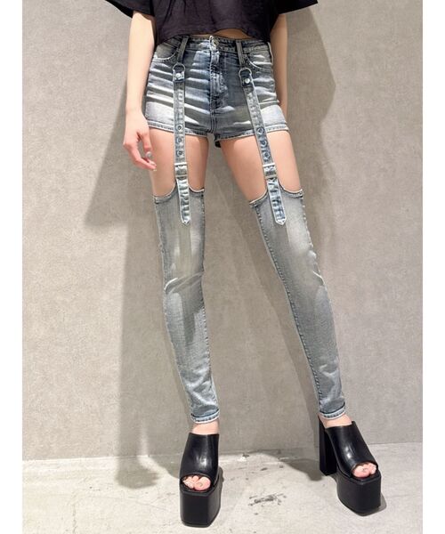 GYDA ジーンズ デニム デニムパンツ ハイウエスト detachable