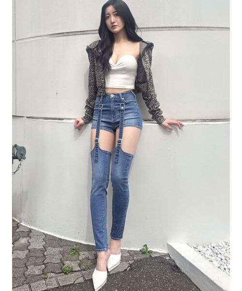 可愛い デニム ハイウエスト Ｇパン デニムパンツ GYDA ジーンズ デニム デニムパンツ ハイウエスト detachable