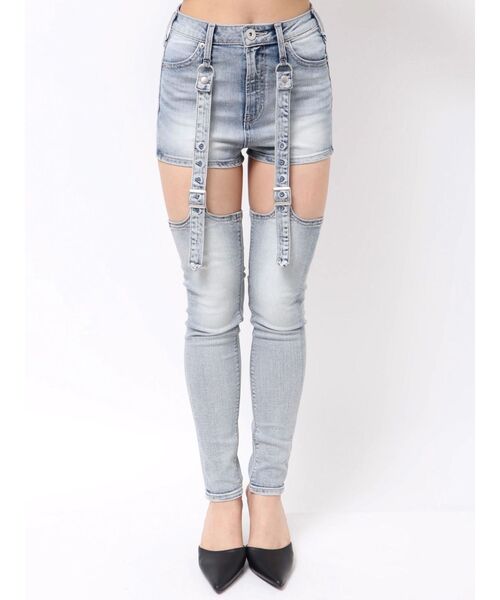 GYDA ジーンズ デニム デニムパンツ ハイウエスト detachable