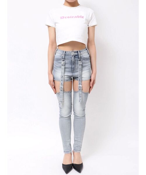 GYDA ジーンズ デニム デニムパンツ ハイウエスト detachable