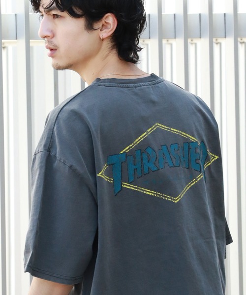THRASHER tシャツ 「THRASHER/スラッシャー」ピグメント加工