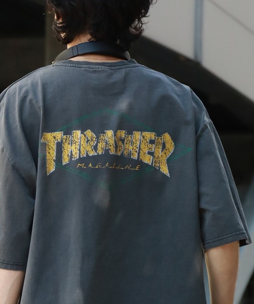 THRASHER tシャツ 「THRASHER/スラッシャー」ピグメント加工