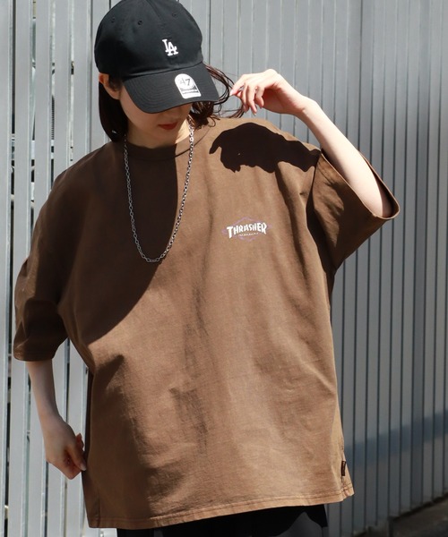 THRASHER tシャツ 「THRASHER/スラッシャー」ピグメント加工