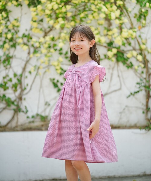 組曲（KUMIKYOKU） ワンピース 「110-140cm」ギンガムサッカー