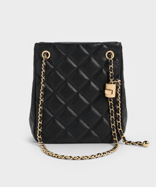 CHARLES & KEITH◆ Alva キルティング ショルダーバッグ CHARLES ＆ KEITH ショルダーバッグ バッグ Alva アルヴァ