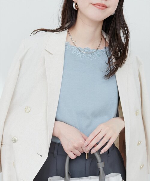 lilyco　Vニット2点 セール】SILK-LINEN LILY Vネック ニット（ニット/セーター