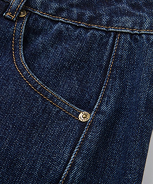 ジーンズ デニム デニムパンツ ハイウエスト サイドシーム カーブ