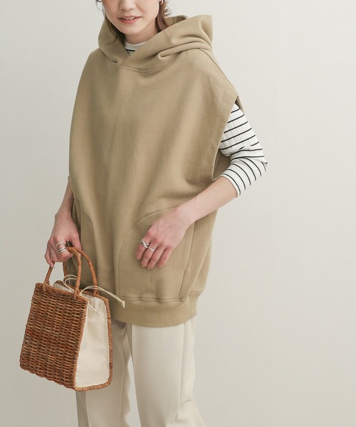 「URBAN RESEARCH DOORS」 プルオーバーパーカー MEDIUM アイボリー レディース